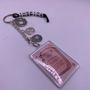 🐱 5 for $10.  Silvertone "Inspiration" Keychain